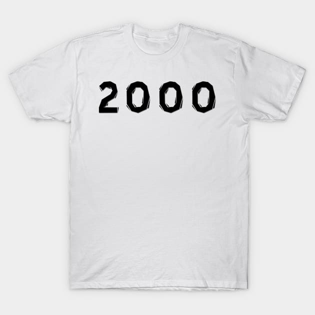 2000 year | simple black T-Shirt by Pavlushkaaa